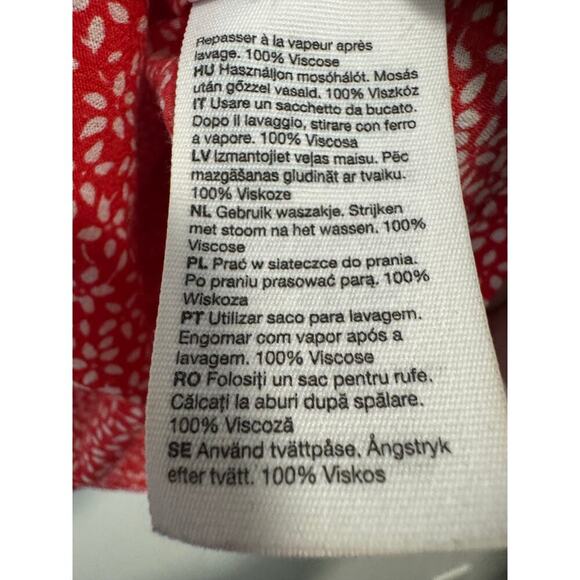 & Other Stories 10 crepe cropped top bow ruffled tied front side zip closure - Picture 10 of 11